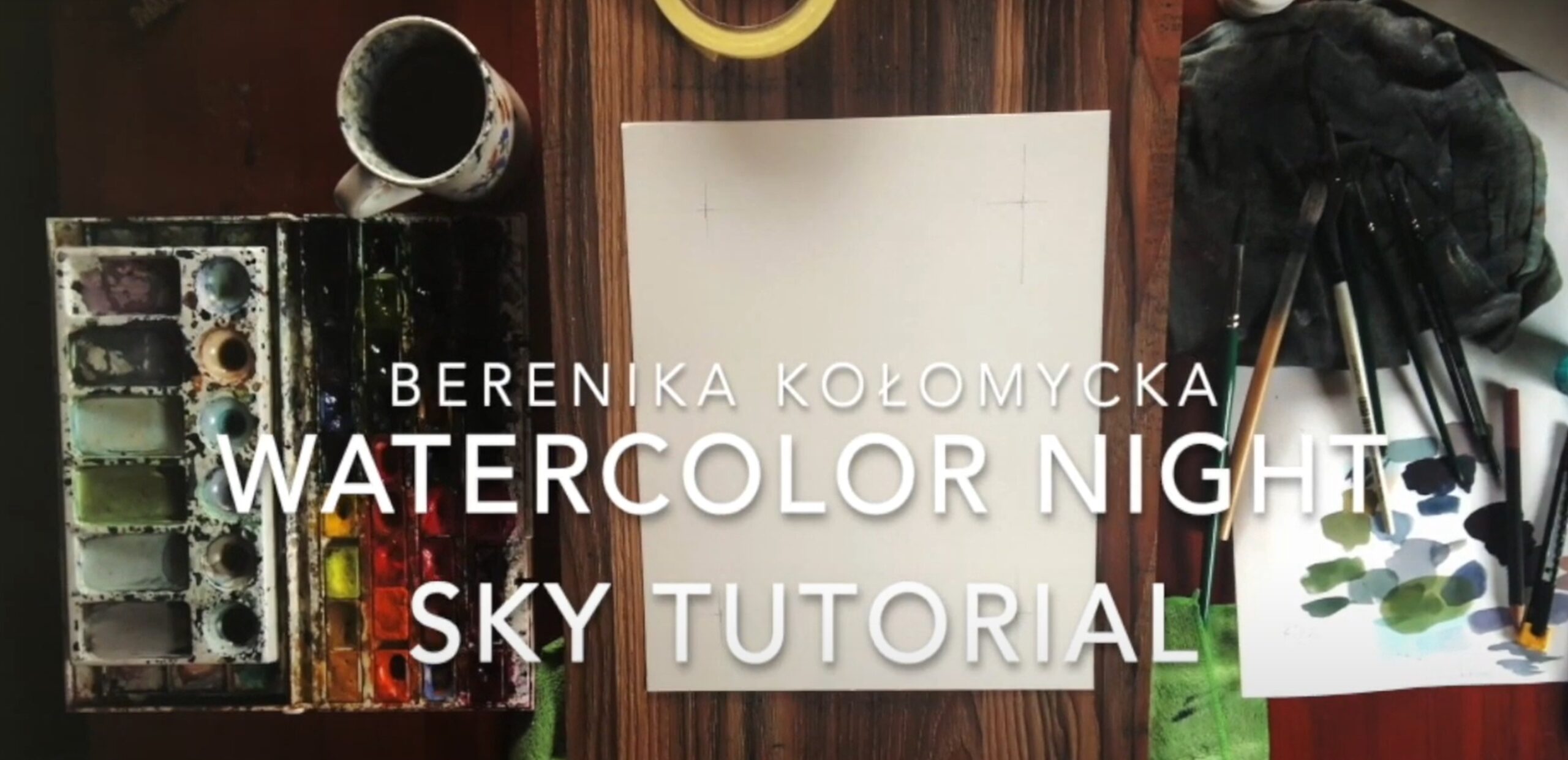 You are currently viewing Night Sky Watercolour Tutorial with Berenika Kołomycka