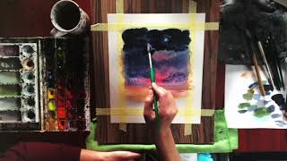You are currently viewing Night Sky Watercolour Tutorial with Berenika Kołomycka