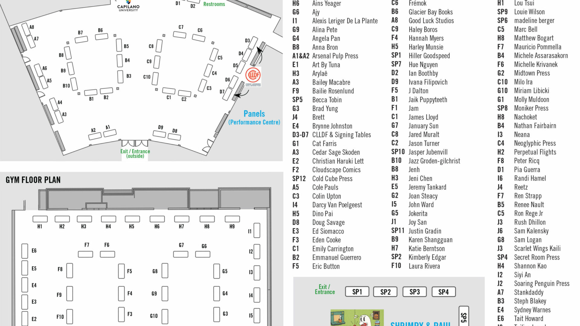 VanCAF 2022 Exhibitors map!