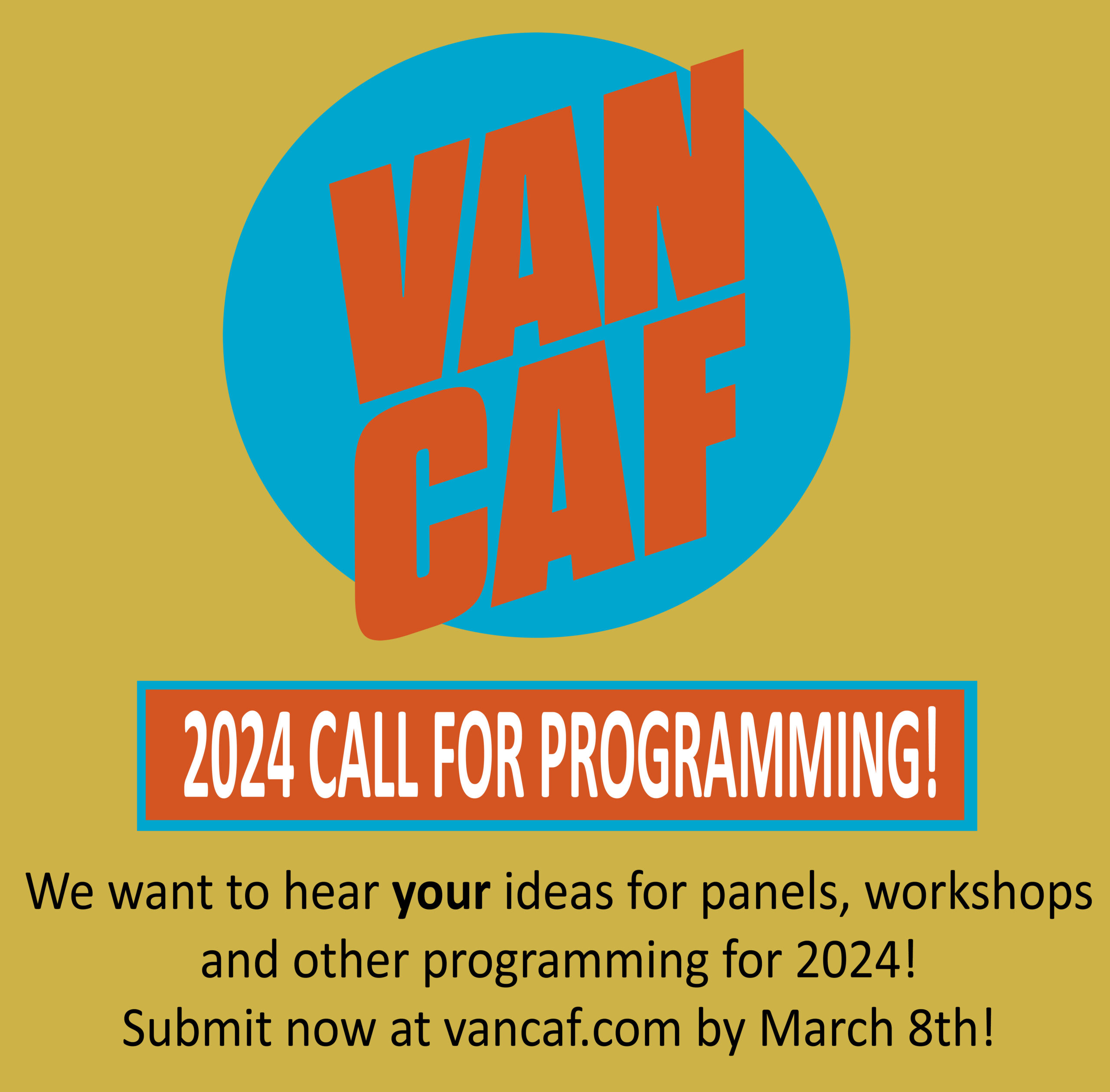 You are currently viewing VanCAF 2024 Call for Programming!